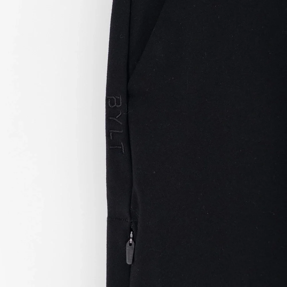 BYLT Mens 33x28‎ Everyday Pant 2.0 Straight Fit Chino Black Stretch Trousers
